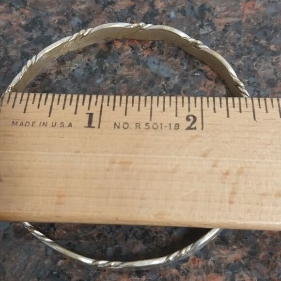 Vintage Sterling Cream Ladle and Taxco Sterling Bangle Bracelet. - Picture 5 of 9